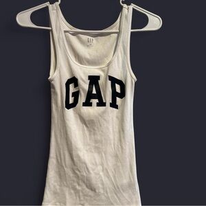 GAP White Tank Top with Black Logo